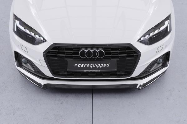 CSR Frontspoiler | Cup-Spoilerlippe mit ABE für Audi A5 F5  Basis / Advanced CSL562-L schwarz matt (Lackierung erforderlich)