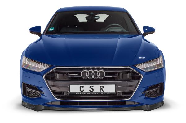 CSR Frontspoiler | Cup-Spoilerlippe mit ABE für Audi A7 C8 (Typ 4K) CSL563-G Glossy schwarz glänzend (keine Lackierung erforderlich)