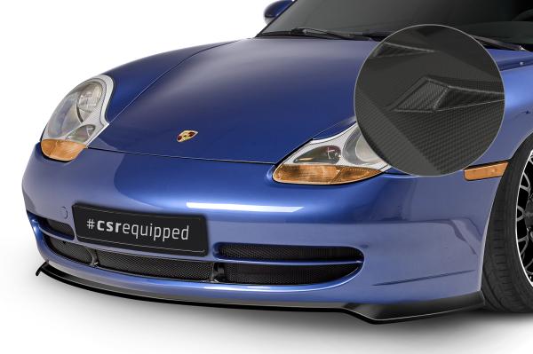 CSR Frontspoiler | Cup-Spoilerlippe mit ABE für Porsche 911/996 CSL565-M Carbon Look matt strukturiert (keine Lackierung erforderlich)