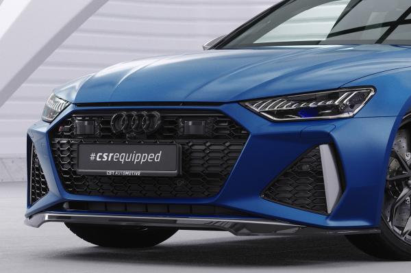 CSR Frontspoiler | Cup-Spoilerlippe mit ABE für Audi RS6 C8 / RS7 C8 (4K) CSL566-C Carbon Look Hochglanz (keine Lackierung erforderlich)