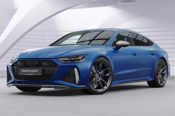 CSR Frontspoiler | Cup-Spoilerlippe mit ABE für Audi RS6 C8 / RS7 C8 (4K) CSL566-C Carbon Look Hochglanz (keine Lackierung erforderlich)