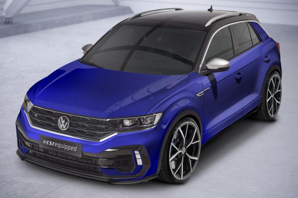 CSR Frontspoiler | Cup-Spoilerlippe mit ABE für VW T-Roc (A1) R CSL568-L Lackierung erforderlich (schwarz matt)