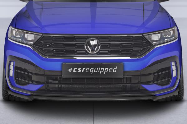 CSR Frontspoiler | Cup-Spoilerlippe mit ABE für VW T-Roc (A1) R CSL568-L Lackierung erforderlich (schwarz matt)