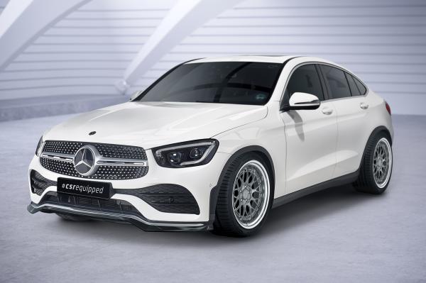 CSR Frontspoiler | Cup-Spoilerlippe mit ABE für Mercedes-Benz GLC (C253/X253) AMG-Line CSL573-G Glossy schwarz Hochglanz (keine Lackierung erforderlich)