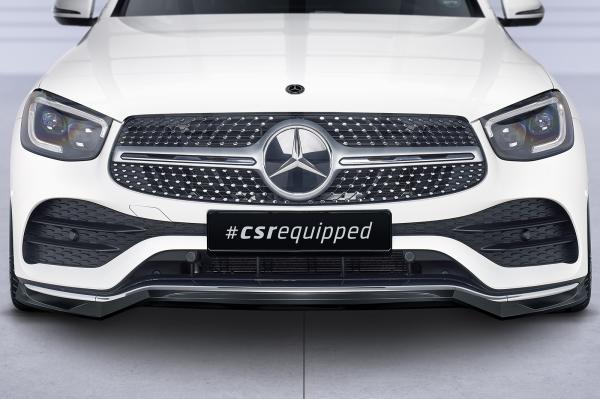 CSR Frontspoiler | Cup-Spoilerlippe mit ABE für Mercedes-Benz GLC (C253/X253) AMG-Line CSL573-G Glossy schwarz Hochglanz (keine Lackierung erforderlich)