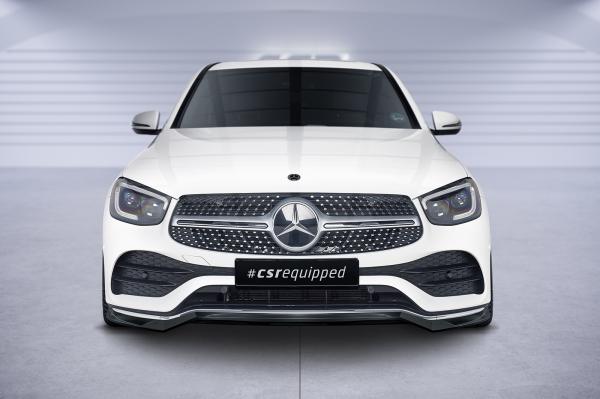 CSR Frontspoiler | Cup-Spoilerlippe mit ABE für Mercedes-Benz GLC (C253/X253) AMG-Line CSL573-G Glossy schwarz Hochglanz (keine Lackierung erforderlich)