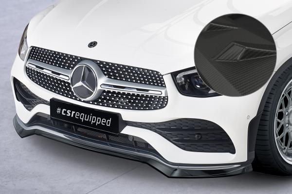 CSR Frontspoiler | Cup-Spoilerlippe mit ABE für Mercedes-Benz GLC (C253/X253) AMG-Line CSL573-M Carbon Look matt strukturiert (keine Lackierung erforderlich)