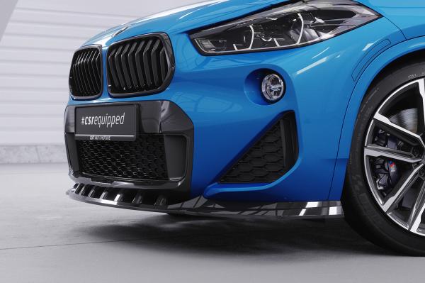 CSR Frontspoiler | Cup-Spoilerlippe mit ABE für BMW X2 F39 M-Paket CSL574-L schwarz matt (Lackierung erforderlich)