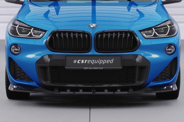 CSR Frontspoiler | Cup-Spoilerlippe mit ABE für BMW X2 F39 M-Paket CSL574-L schwarz matt (Lackierung erforderlich)