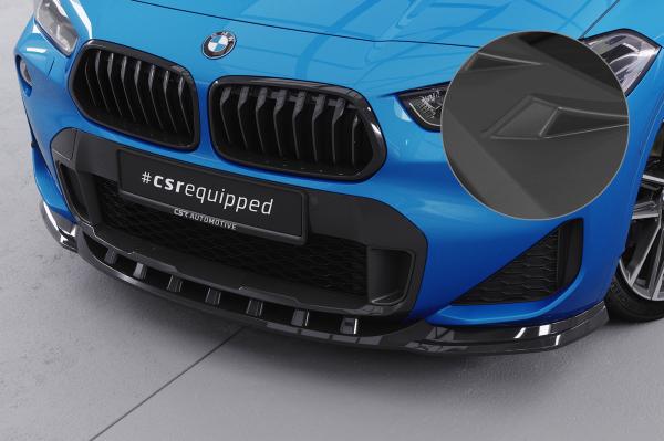 CSR Frontspoiler | Cup-Spoilerlippe mit ABE für BMW X2 F39 M-Paket CSL574-L schwarz matt (Lackierung erforderlich)