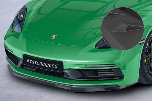 CSR Frontspoiler | Cup-Spoilerlippe mit ABE für Porsche 718 Cayman/Boxster GTS 4.0 (982) CSL575-L Lackierung erforderlich (schwarz matt)