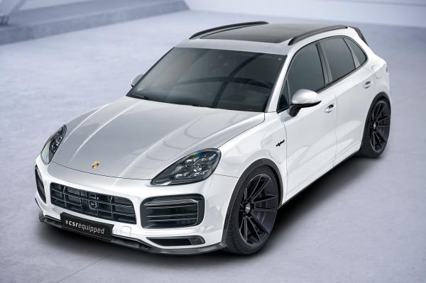 CSR Frontspoiler | Cup-Spoilerlippe mit ABE für Porsche Cayenne P0536/9YA CSL576-L schwarz matt (Lackierung erforderlich)