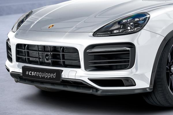 CSR Frontspoiler | Cup-Spoilerlippe mit ABE für Porsche Cayenne P0536/9YA CSL576-L schwarz matt (Lackierung erforderlich)