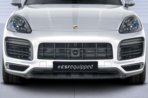 CSR Frontspoiler | Cup-Spoilerlippe mit ABE für Porsche Cayenne P0536/9YA CSL576-L schwarz matt (Lackierung erforderlich)