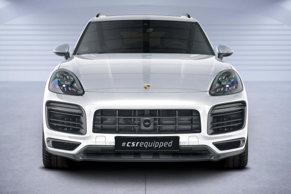 CSR Frontspoiler | Cup-Spoilerlippe mit ABE für Porsche Cayenne P0536/9YA CSL576-L schwarz matt (Lackierung erforderlich)