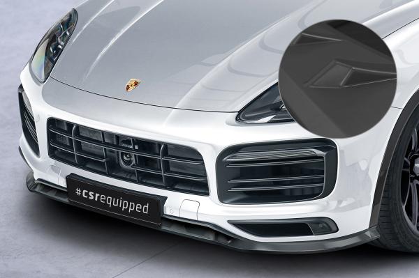 CSR Frontspoiler | Cup-Spoilerlippe mit ABE für Porsche Cayenne P0536/9YA CSL576-L schwarz matt (Lackierung erforderlich)