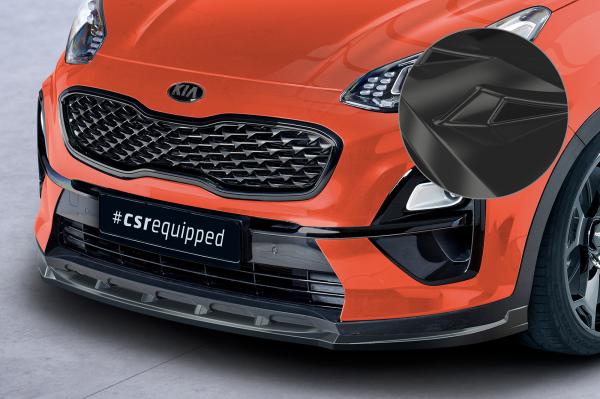 CSR Frontspoiler | Cup-Spoilerlippe mit ABE für Kia Sportage QLE CSL577-G Glossy schwarz glänzend (keine Lackierung erforderlich)