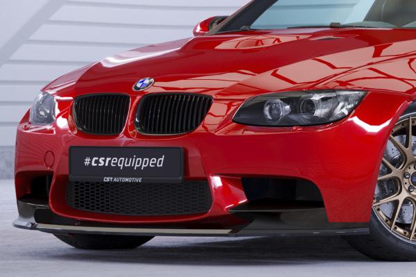 CSR Frontspoiler | Cup-Spoilerlippe mit ABE für BMW M3 E90/E92/E93 CSL579-G Glossy schwarz glänzend (keine Lackierung erforderlich)