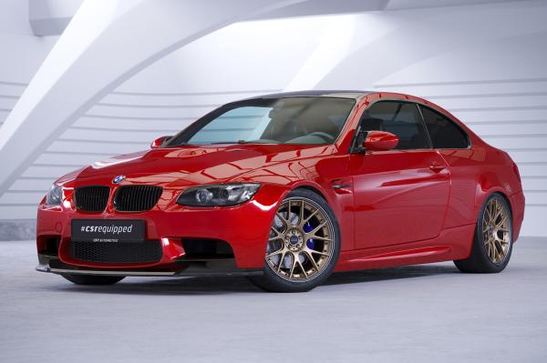 CSR Frontspoiler | Cup-Spoilerlippe mit ABE für BMW M3 E90/E92/E93 CSL579-G Glossy schwarz glänzend (keine Lackierung erforderlich)