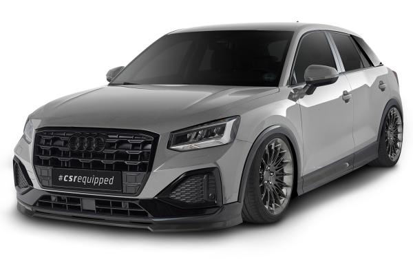 CSR Frontspoiler | Cup-Spoilerlippe mit ABE für Audi Q2 (GA) CSL580-S schwarz matt strukturiert (keine Lackierung erforderlich)