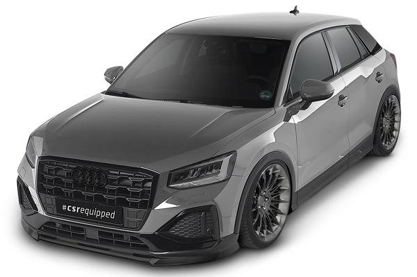 CSR Frontspoiler | Cup-Spoilerlippe mit ABE für Audi Q2 (GA) CSL580-S schwarz matt strukturiert (keine Lackierung erforderlich)