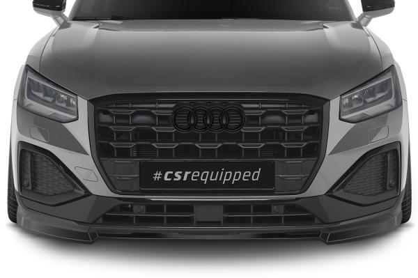 CSR Frontspoiler | Cup-Spoilerlippe mit ABE für Audi Q2 (GA) CSL580-S schwarz matt strukturiert (keine Lackierung erforderlich)