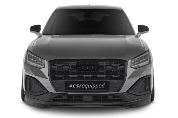 CSR Frontspoiler | Cup-Spoilerlippe mit ABE für Audi Q2 (GA) CSL580-S schwarz matt strukturiert (keine Lackierung erforderlich)