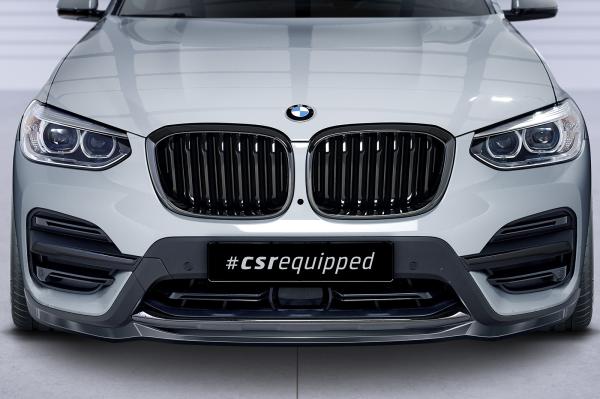 CSR Frontspoiler | Cup-Spoilerlippe mit ABE für BMW X3 G01 CSL581-L schwarz matt (Lackierung erforderlich)