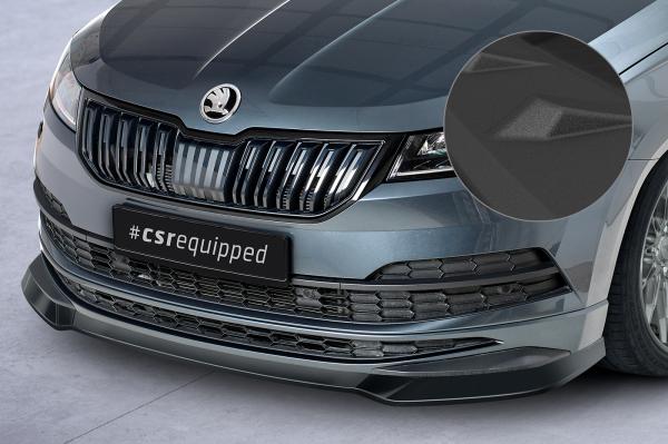 CSR Frontspoiler | Cup-Spoilerlippe mit ABE für Skoda Karoq SportLine CSL583-S schwarz matt strukturiert (keine Lackierung erforderlich)