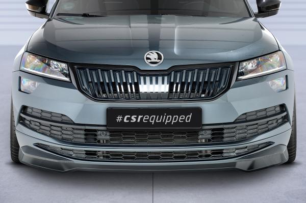 CSR Frontspoiler | Cup-Spoilerlippe mit ABE für Skoda Karoq SportLine CSL583-G Glossy schwarz Hochglanz (keine Lackierung erforderlich)