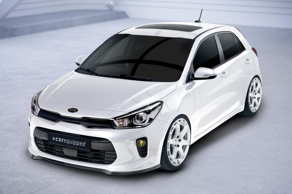 CSR Frontspoiler | Cup-Spoilerlippe mit ABE für Kia Rio 4 (YB) CSL585-M Carbon Look matt strukturiert (keine Lackierung erforderlich)