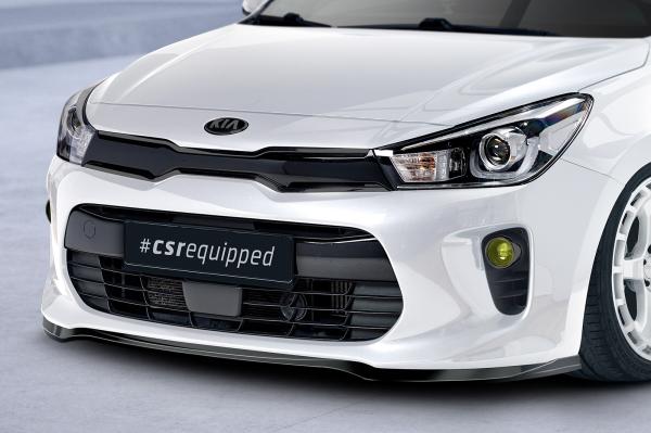CSR Frontspoiler | Cup-Spoilerlippe mit ABE für Kia Rio 4 (YB) CSL585-M Carbon Look matt strukturiert (keine Lackierung erforderlich)