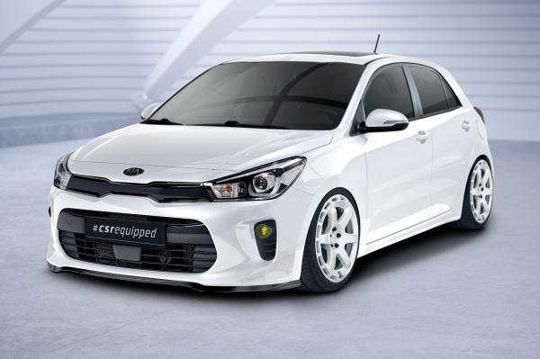 CSR Frontspoiler | Cup-Spoilerlippe mit ABE für Kia Rio 4 (YB) CSL585-M Carbon Look matt strukturiert (keine Lackierung erforderlich)