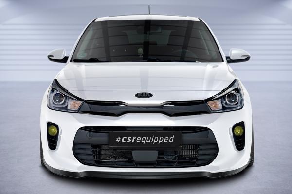 CSR Frontspoiler | Cup-Spoilerlippe mit ABE für Kia Rio 4 (YB) CSL585-M Carbon Look matt strukturiert (keine Lackierung erforderlich)
