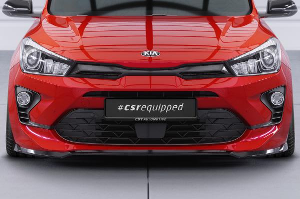 CSR Frontspoiler | Cup-Spoilerlippe mit ABE für Kia Rio 4 (YB) Facelift CSL586-L schwarz matt (Lackierung erforderlich)