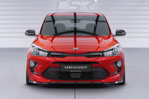 CSR Frontspoiler | Cup-Spoilerlippe mit ABE für Kia Rio 4 (YB) Facelift CSL586-L schwarz matt (Lackierung erforderlich)