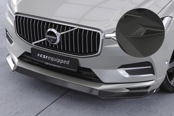 CSR Frontspoiler | Cup-Spoilerlippe mit ABE für Volvo XC60 II (SPA) CSL587-M Carbon Look matt strukturiert (keine Lackierung erforderlich)