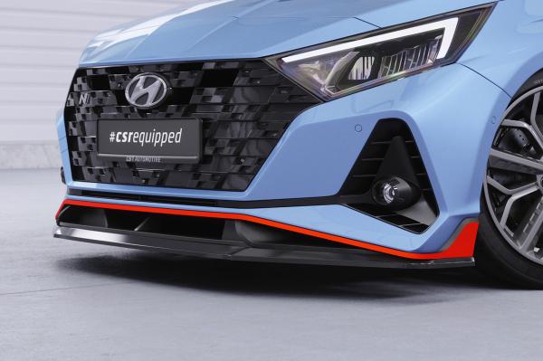 CSR Frontspoiler | Cup-Spoilerlippe mit ABE für Hyundai I20 (BC3) N / N-Line CSL588-L schwarz matt (Lackierung erforderlich)