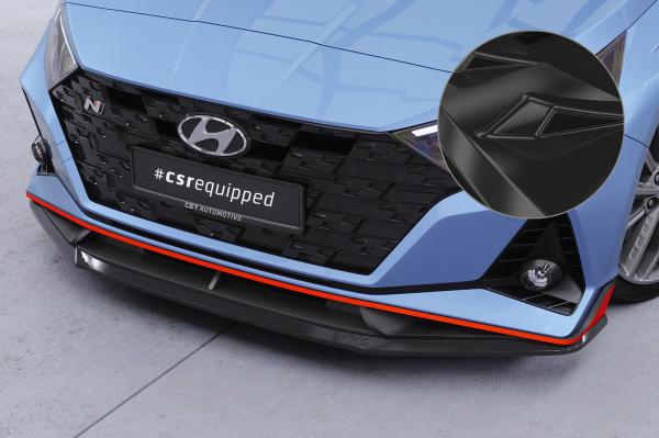 CSR Frontspoiler | Cup-Spoilerlippe mit ABE für Hyundai I20 (BC3) N / N-Line CSL588-G Glossy schwarz Hochglanz (keine Lackierung erforderlich)