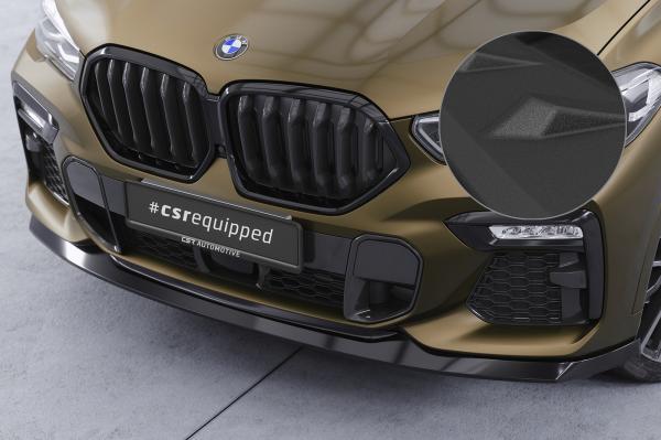 CSR Frontspoiler | Cup-Spoilerlippe mit ABE für BMW X6 (G06) M-Paket / M50i CSL589-S schwarz matt strukturiert (keine Lackierung erforderlich)