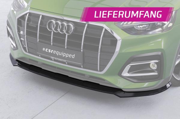 CSR Frontspoiler | Cup-Spoilerlippe mit ABE für Audi Q5 (FY/FYT) CSL590-L schwarz matt (Lackierung erforderlich)