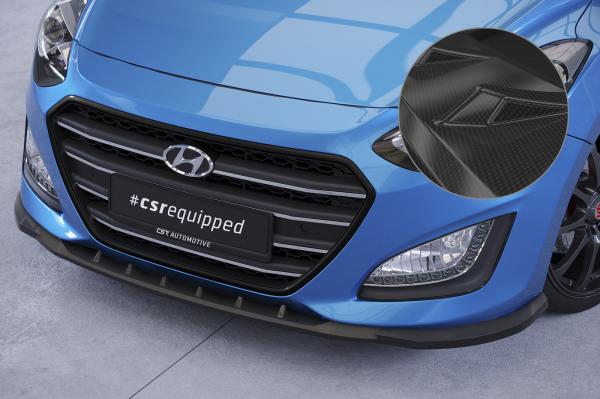 CSR Frontspoiler | Cup-Spoilerlippe mit ABE für Hyundai I30 (GD) CSL592-C Carbon Look Hochglanz (keine Lackierung erforderlich)