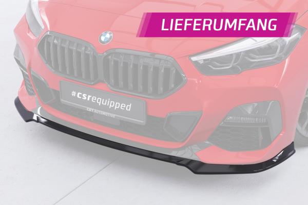 CSR Frontspoiler | Cup-Spoilerlippe mit ABE für BMW 2er (F44) M-Sport / M235 CSL593-L schwarz matt (Lackierung erforderlich)