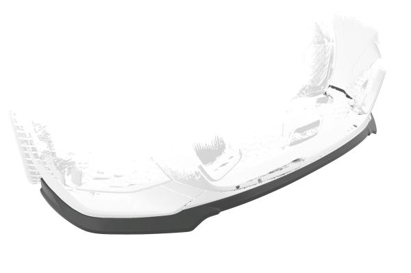 CSR Frontspoiler | Cup-Spoilerlippe mit ABE für BMW 2er (F44) M-Sport / M235 CSL593-L schwarz matt (Lackierung erforderlich)