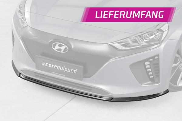 CSR Frontspoiler | Cup-Spoilerlippe mit ABE für Hyundai Ioniq CSL594-L schwarz matt (Lackierung erforderlich)