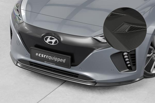 CSR Frontspoiler | Cup-Spoilerlippe mit ABE für Hyundai Ioniq CSL594-M Carbon Look matt strukturiert (keine Lackierung erforderlich)