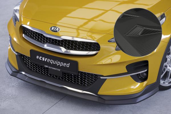CSR Frontspoiler | Cup-Spoilerlippe mit ABE für Kia XCeed CSL595-M Carbon Look matt strukturiert (keine Lackierung erforderlich)