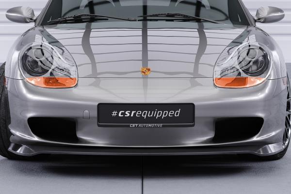 CSR Frontspoiler | Cup-Spoilerlippe mit ABE für Porsche 986 Boxster CSL600-L Lackierung erforderlich (schwarz matt)