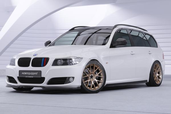 CSR Frontspoiler | Cup-Spoilerlippe mit ABE für BMW 3er E90/ E91 LCI CSL602-S Strukturiert schwarz matt (keine Lackierung erforderlich)