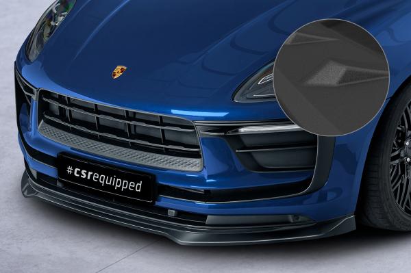 CSR Frontspoiler | Cup-Spoilerlippe mit ABE für Porsche Macan CSL608-S schwarz matt strukturiert (keine Lackierung erforderlich)